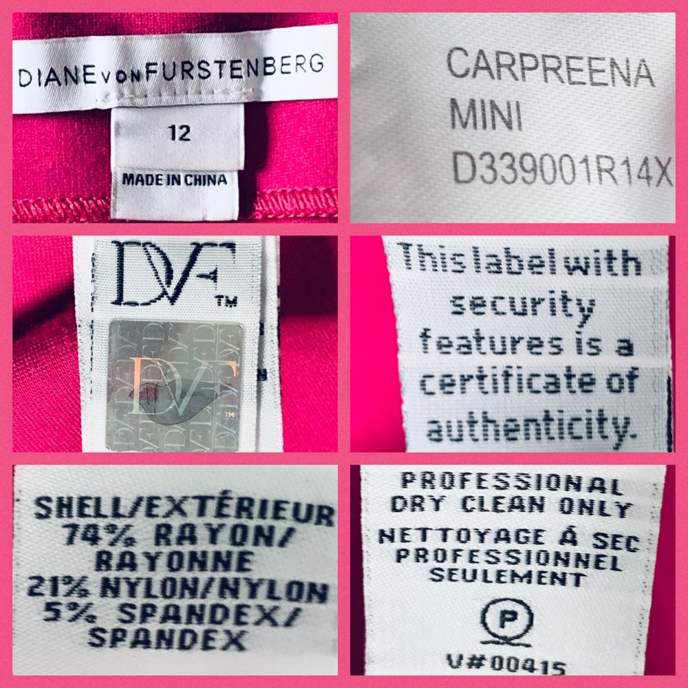 Diane VonFurstenberg Pink Dahlia Carpreena Mini 12 - Picture 7 of 7